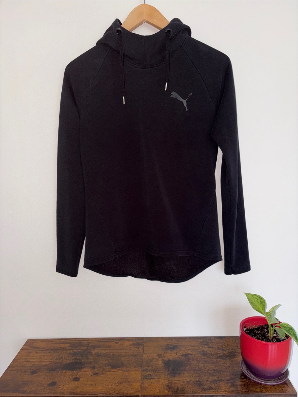 Puma Black Pullover Hoodie - Small